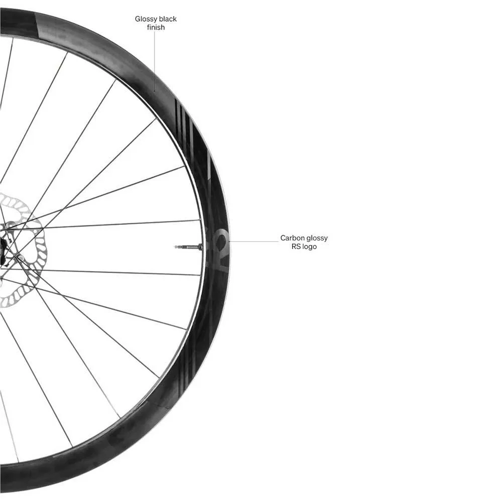 Deda Rs4 Cl Disc Tubeless Landeveishjulsett, Black, 12 x 100/12 x 142mm, Campagnolo N3W