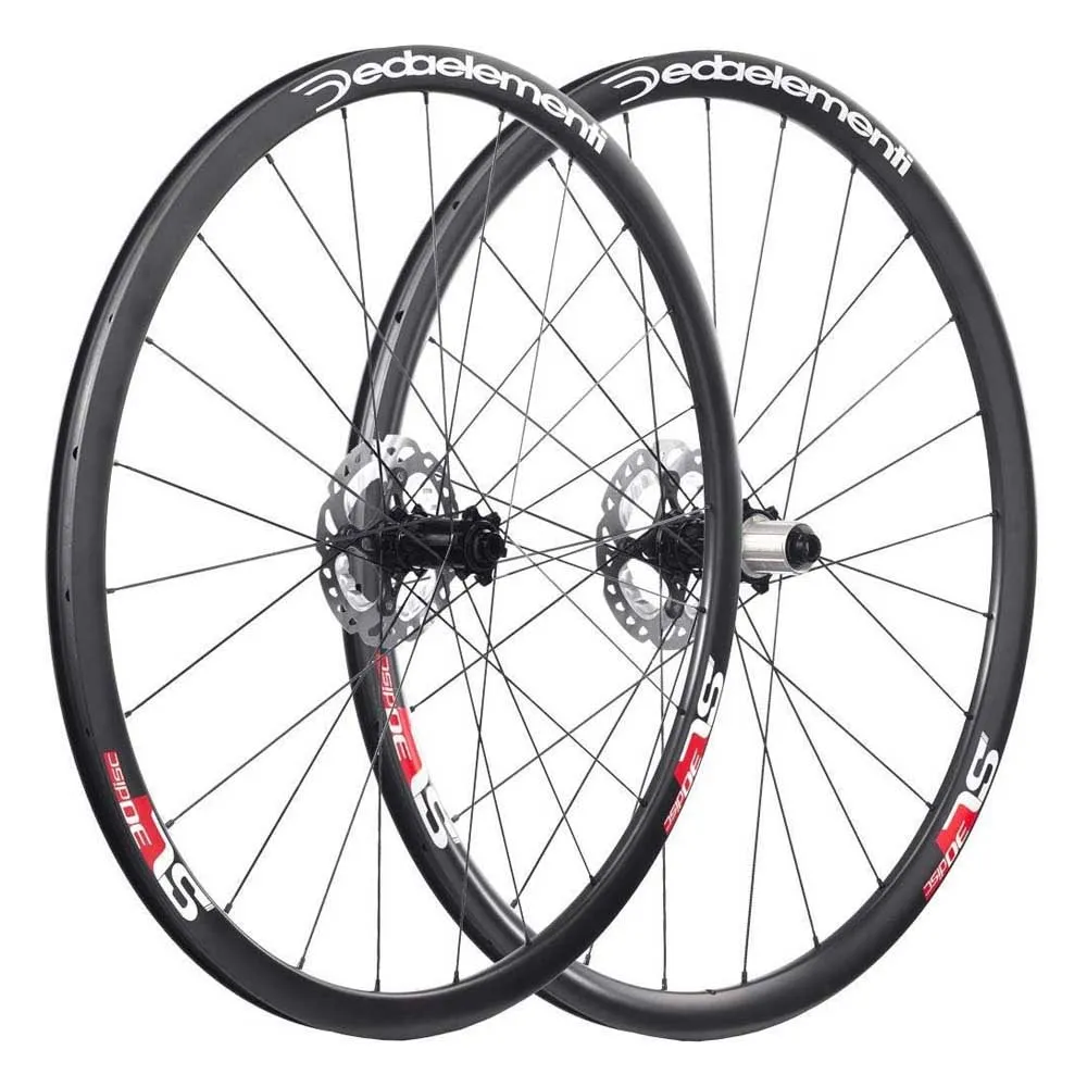Deda Sl30db Carbon Disc Tubeless Landeveishjulsett, Black / white, 12 x 100/12 x 142mm, Shimano/Sram HG