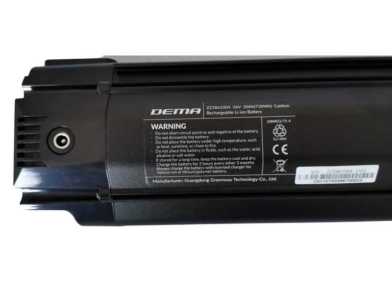 Dema Lg 20ah 36v Batteriet I Underrammen, Black, One Size