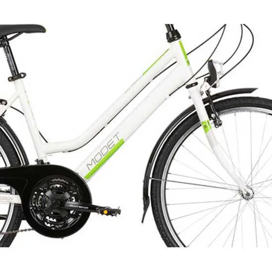 Dema Modet Orion Lady 26´´ Rd-tz500 Gsb Sykkel, White / green, 18", Hybridsykkel