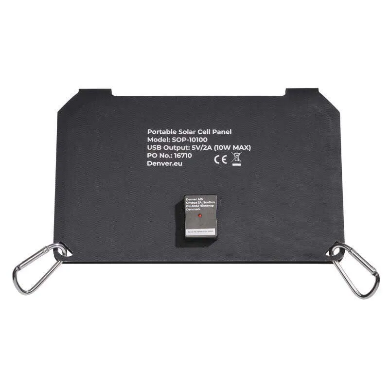 Denver Bærbar Solcellepanel Sop-10100, Black, One Size