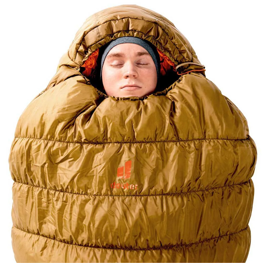 Deuter Exosphere-11° El Sovepose, Almond / paprika, Left Zipper