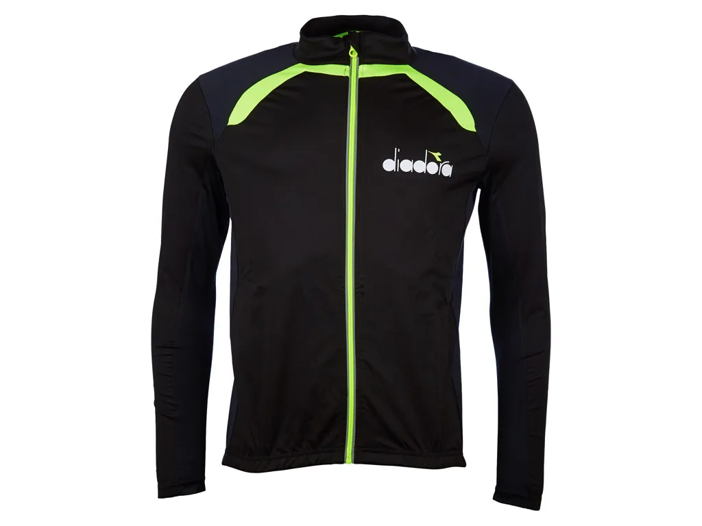 Diadora sykkeltrøye langermet herre svart/neon
