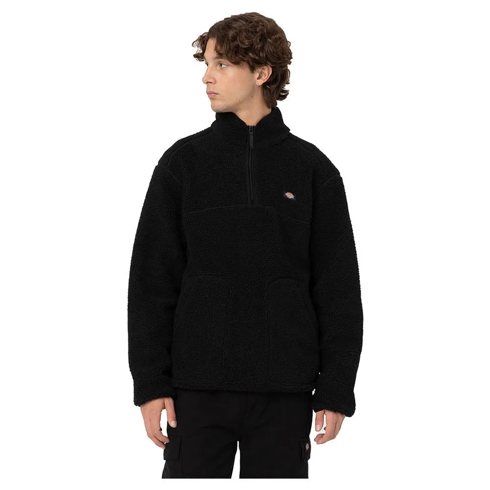 Dickies Mount Hope Fleecejakke Med Halv Glidelås, Black