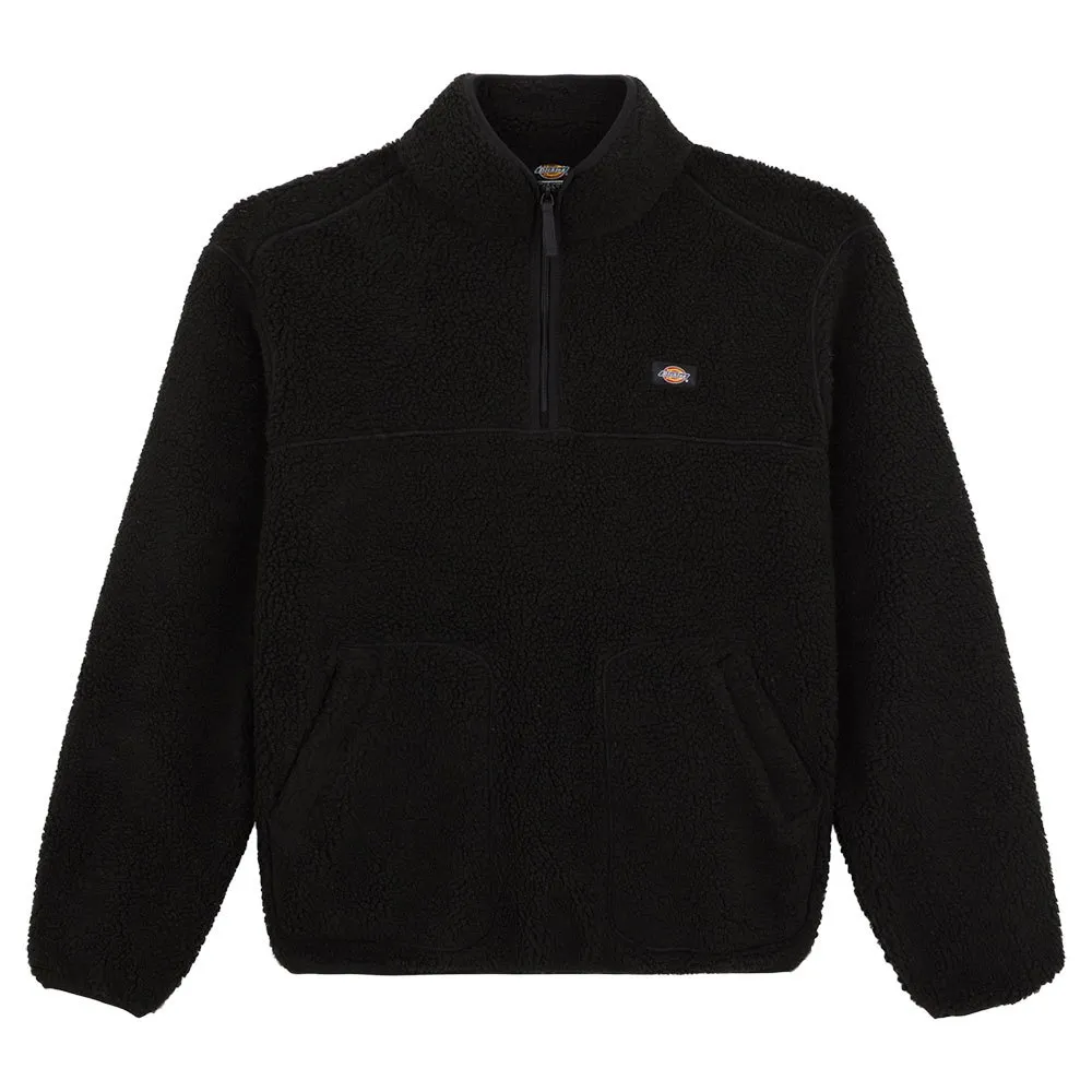 Dickies Mount Hope Fleecejakke Med Halv Glidelås, Black