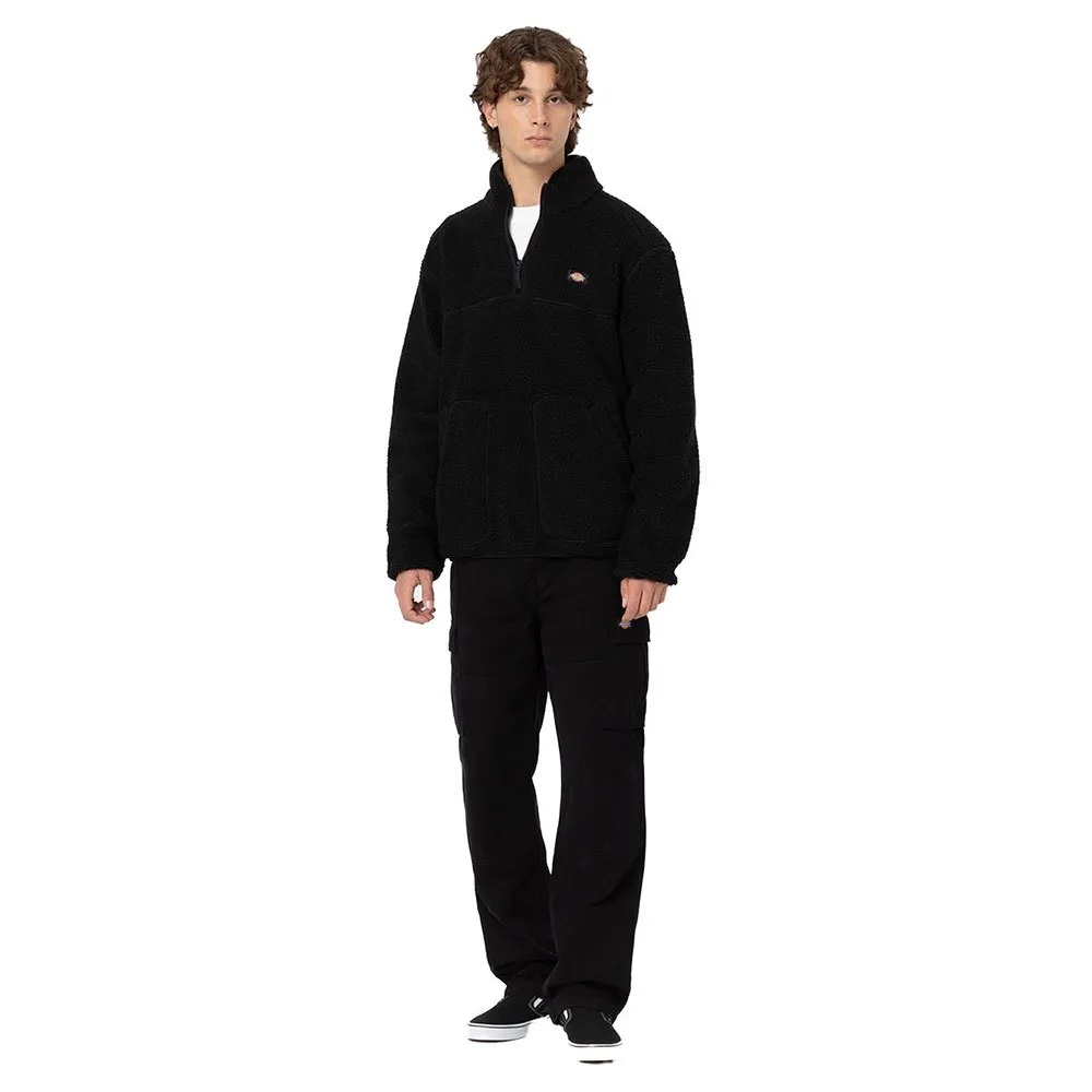 Dickies Mount Hope Fleecejakke Med Halv Glidelås, Black