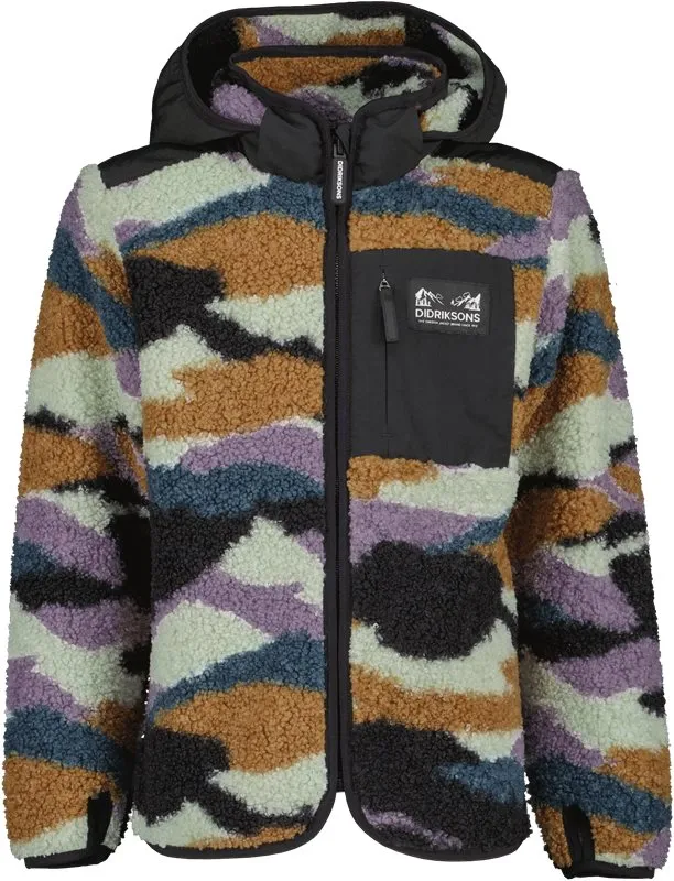 Didriksons Kids' Exa Full Zip 2 Mountain Flow