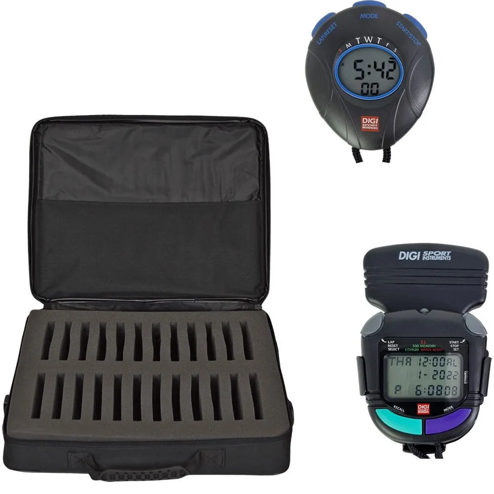 Digi Sport Instruments 23 Dt1+1dtm60el Stoppeklokke+myk Veske, Black, One Size