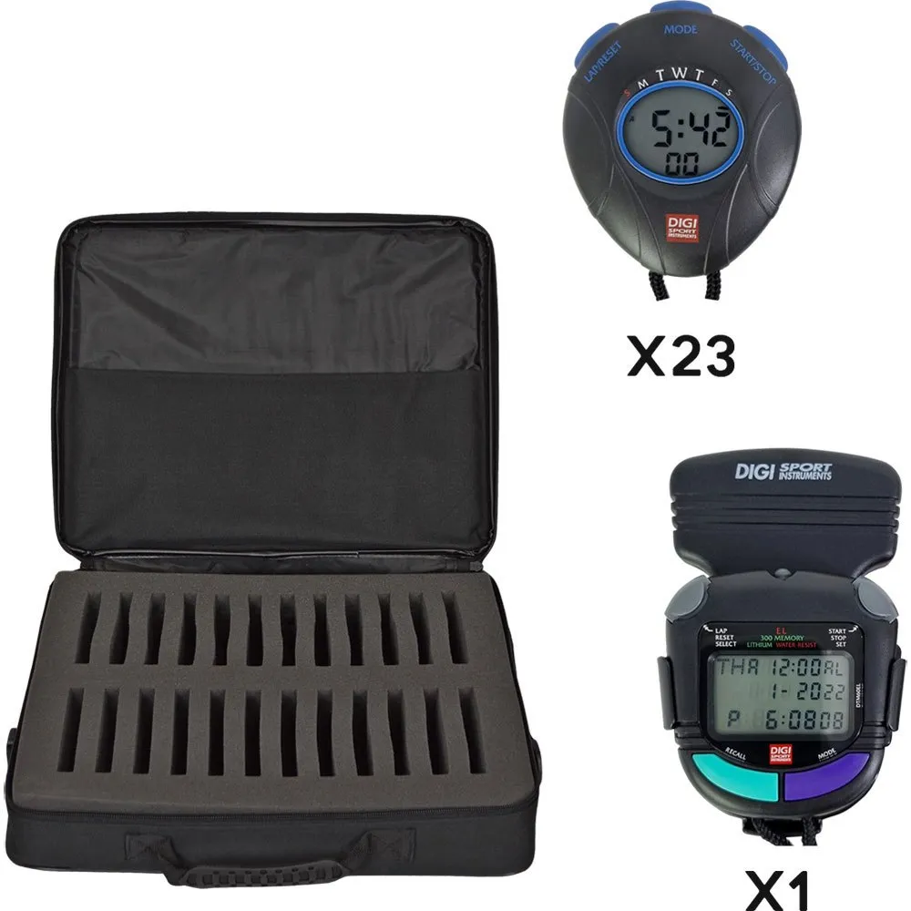 Digi Sport Instruments 23 Dt1+1dtm60el Stoppeklokke+myk Veske, Black, One Size