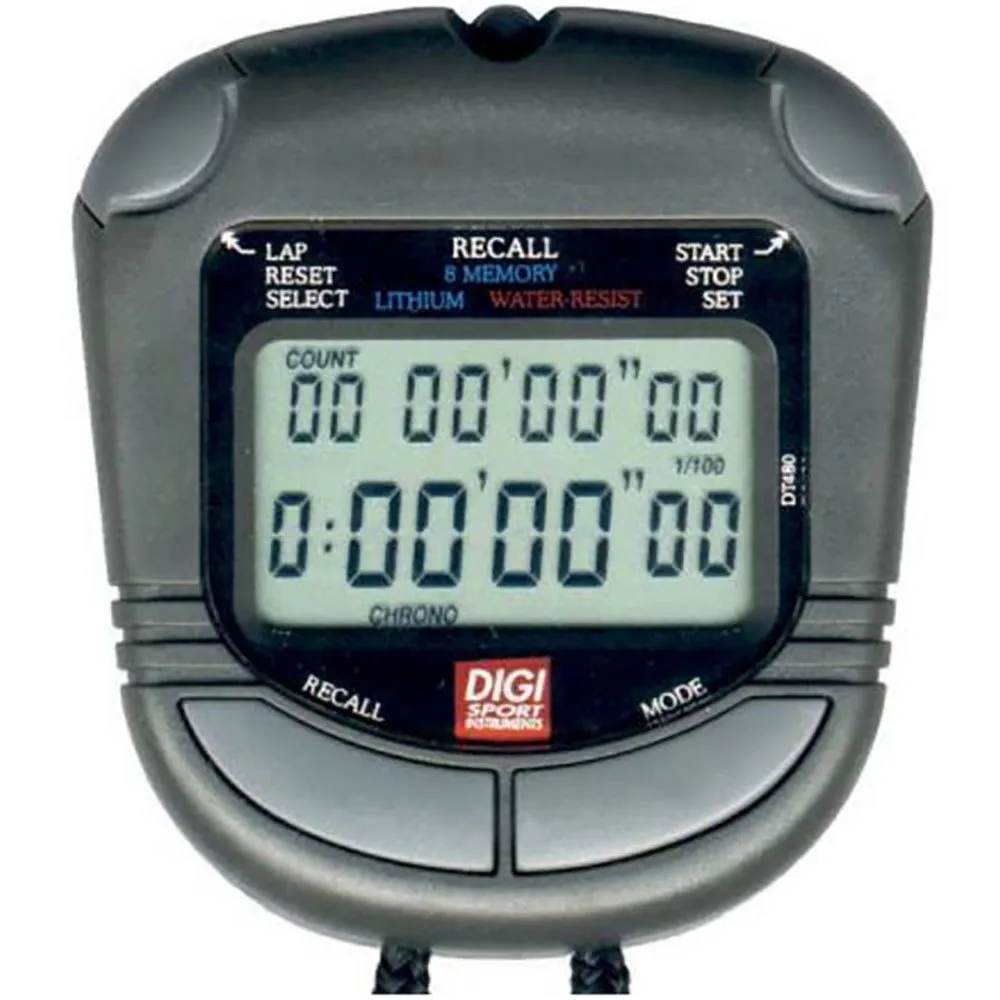 Digi Sport Instruments Dt280 Stoppeklokke, Grey, One Size