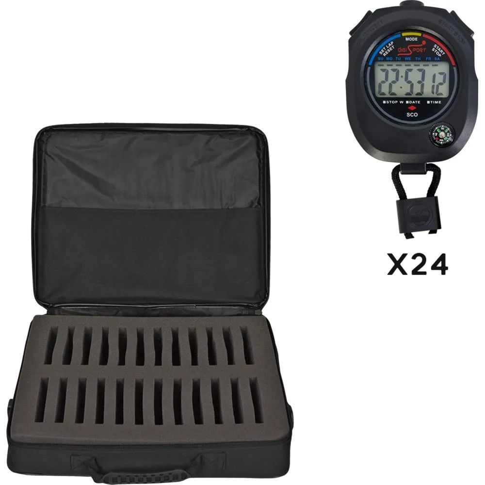 Digi Sport Instruments Sco Stoppeklokke 24 Enheter + Mykt Etui, Black, One Size