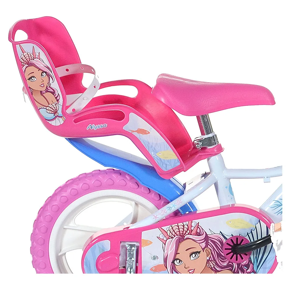Dino Bikes 12´´ Havfrue Alyssa Sykkel, White, 3-5Y, Barnesykkel