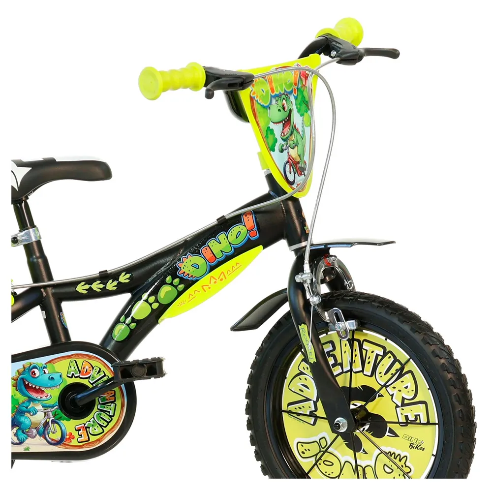 Dino Bikes Dino Adventure 14´´ Sykkel, Black / yellow, 4-6Y, Barnesykkel Dino Bikes Dino Adventure 14´´ Sykkel, Black / yellow, 4-6Y, Barnesykkel