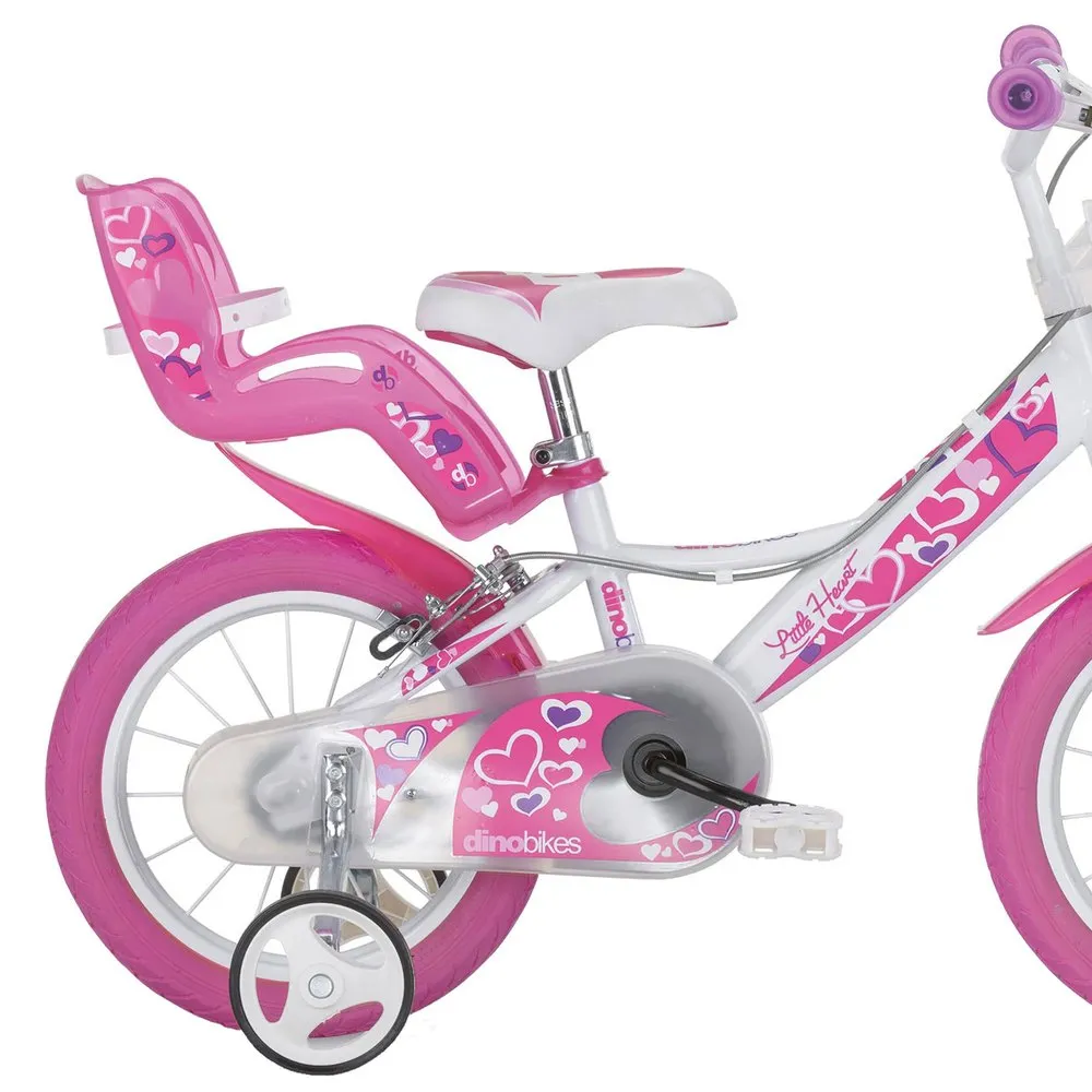 Dino Bikes Hearts 16´´ Sykkel, White, 5-7Y, Barnesykkel