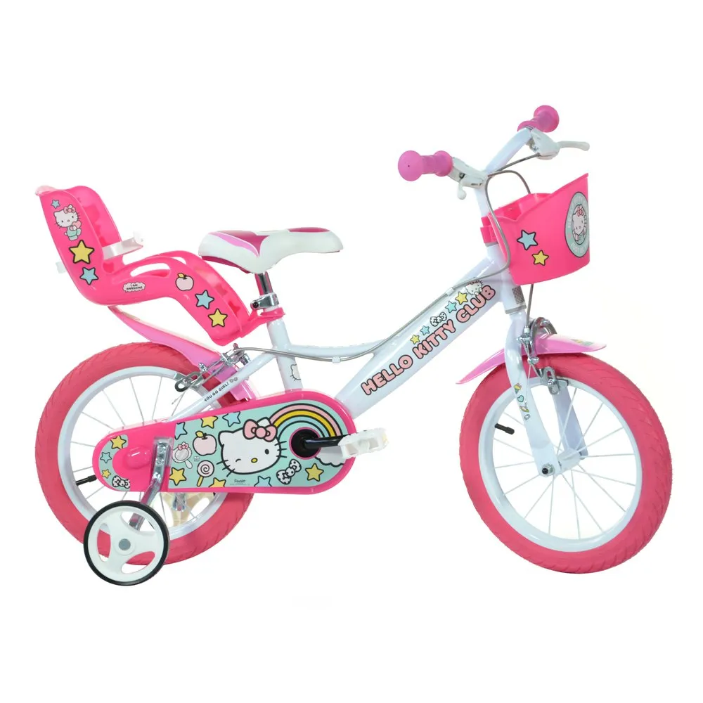 Dino Bikes Hello Kitty 14´´ Sykkel Refurbished, White, 4-6Y, Barnesykkel