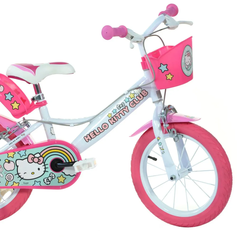Dino Bikes Hello Kitty 14´´ Sykkel Refurbished, White, 4-6Y, Barnesykkel