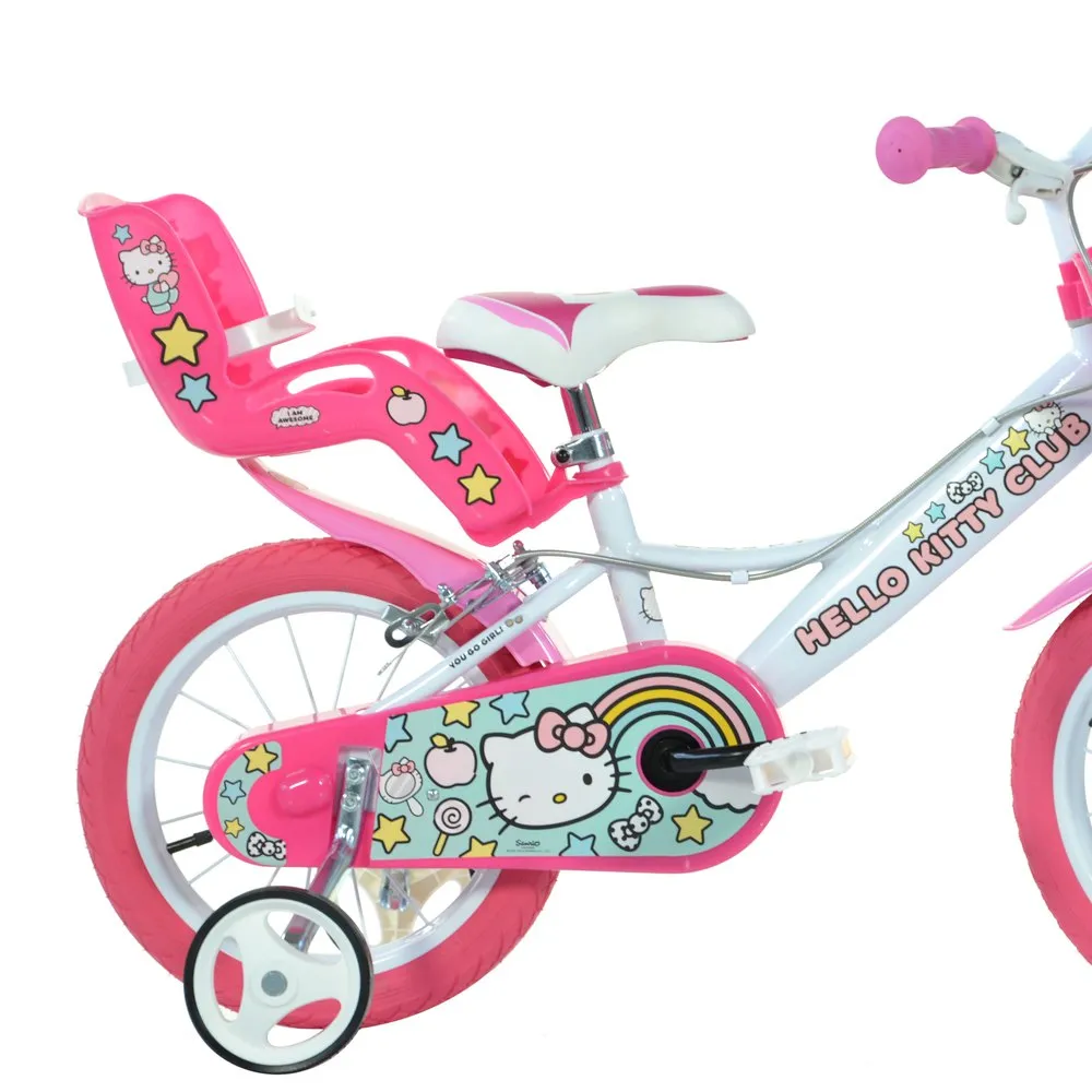 Dino Bikes Hello Kitty 14´´ Sykkel Refurbished, White, 4-6Y, Barnesykkel