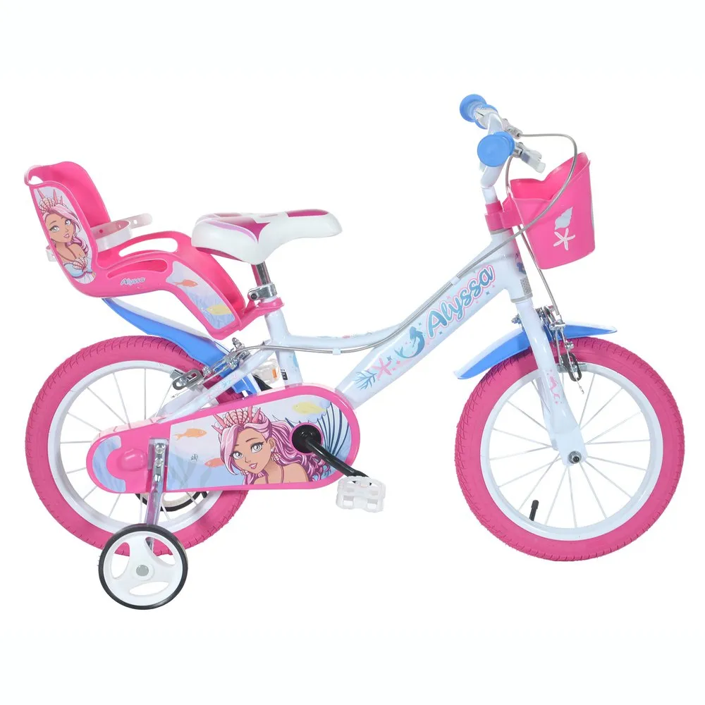 Dino Bikes Mermaid Alyssa 16´´ Sykkel, White, 5-7Y, Barnesykkel Dino Bikes Mermaid Alyssa 16´´ Sykkel, White, 5-7Y, Barnesykkel