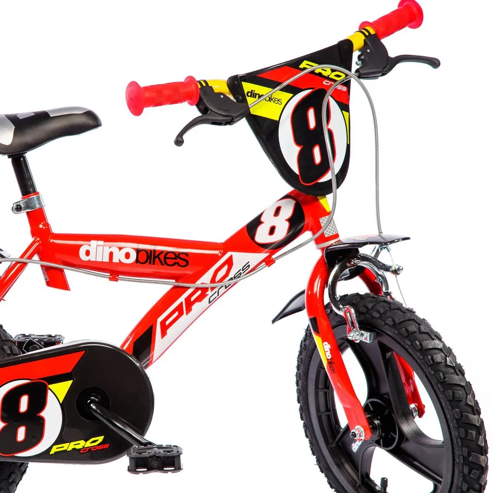 Dino Bikes Pro Cross 14´´ Sykkel, Red, 4-6Y, Barnesykkel Dino Bikes Pro Cross 14´´ Sykkel, Red, 4-6Y, Barnesykkel