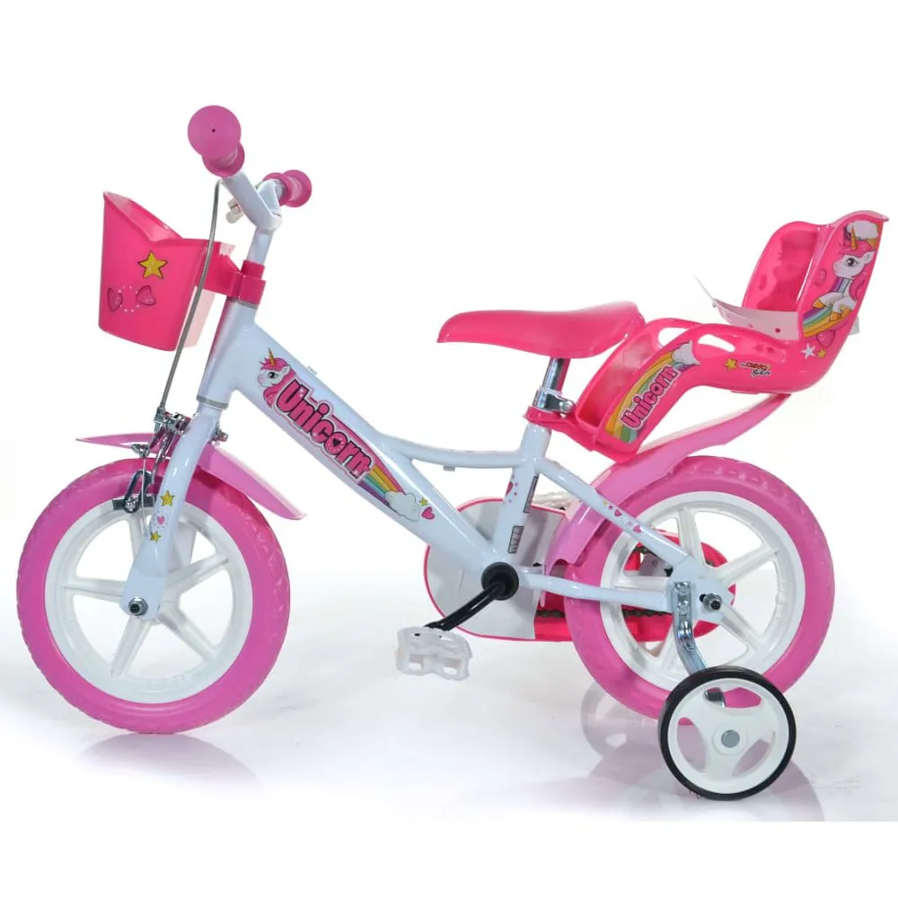 Dino Bikes Unicorn 12 Sykkel, Pink, 3-5Y, Barnesykkel