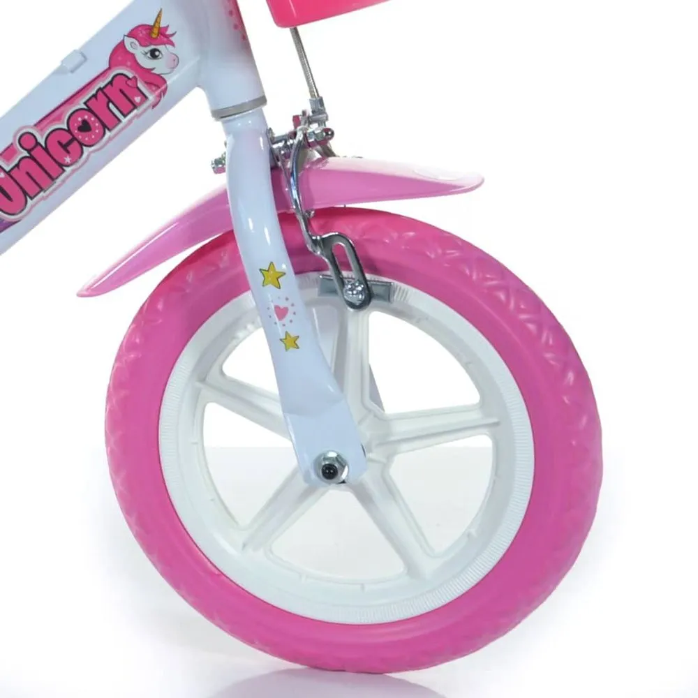 Dino Bikes Unicorn 12 Sykkel, Pink, 3-5Y, Barnesykkel