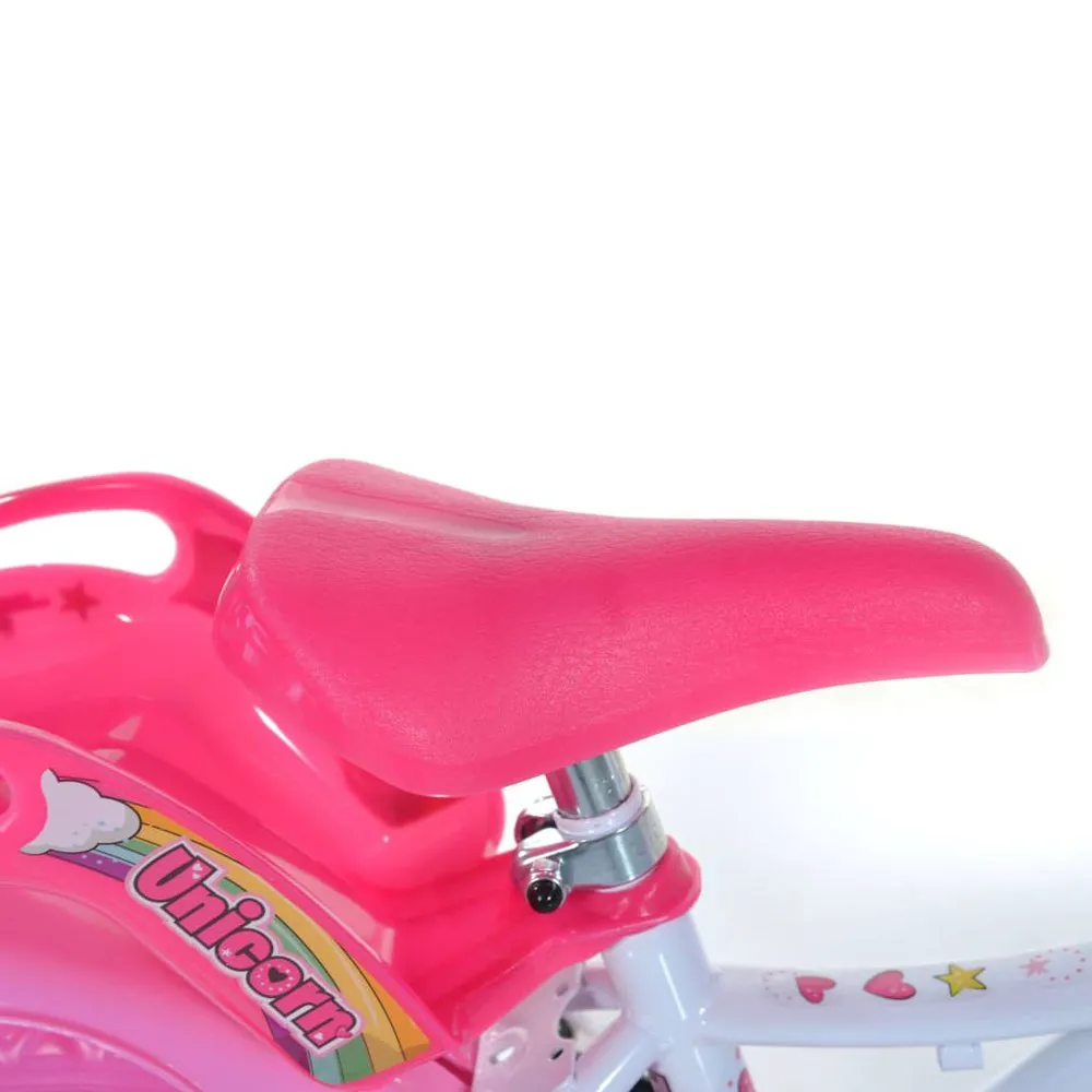 Dino Bikes Unicorn 12 Sykkel, Pink, 3-5Y, Barnesykkel