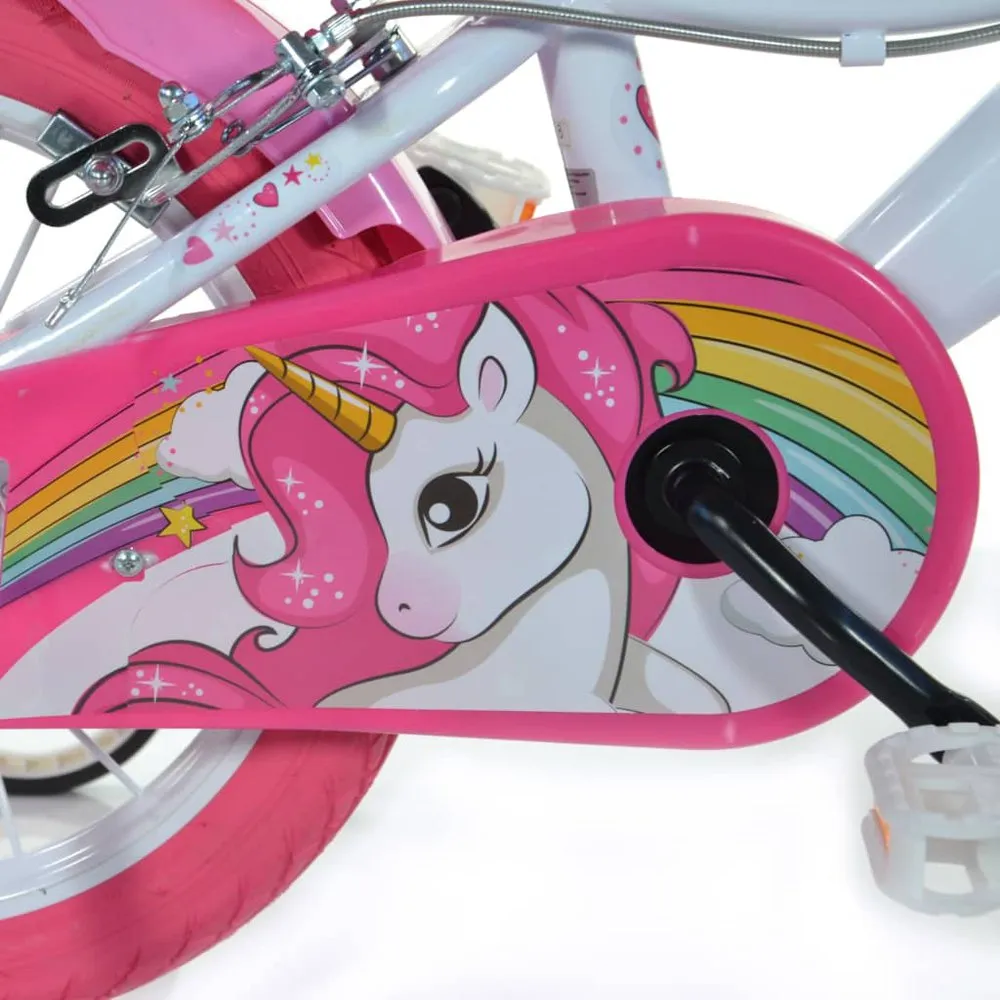 Dino Bikes Unicorn 16 Sykkel, Pink, 4-5Y, Barnesykkel