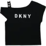 Dkny D35r44 Ermeløs T-skjorte, Black, 8Y