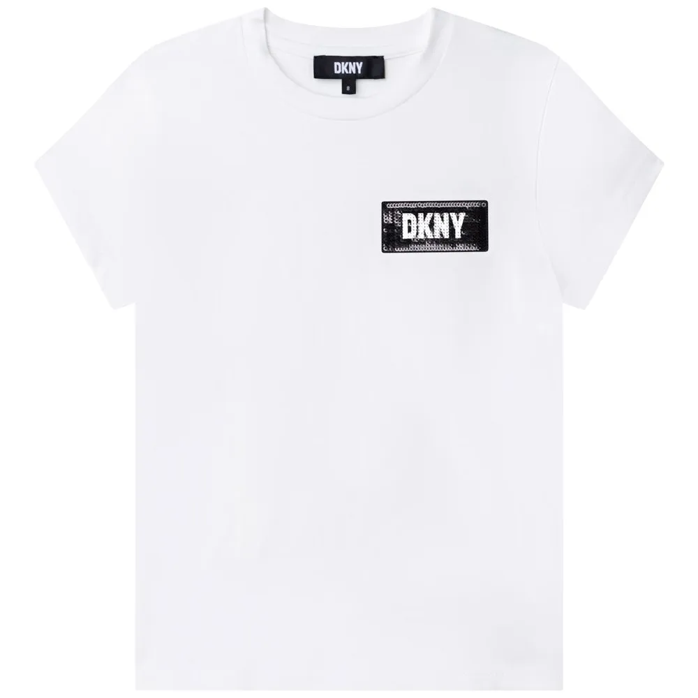 Dkny D35s30 Kortarmet T-skjorte, White, 12Y Dkny D35s30 Kortarmet T-skjorte, White, 12Y