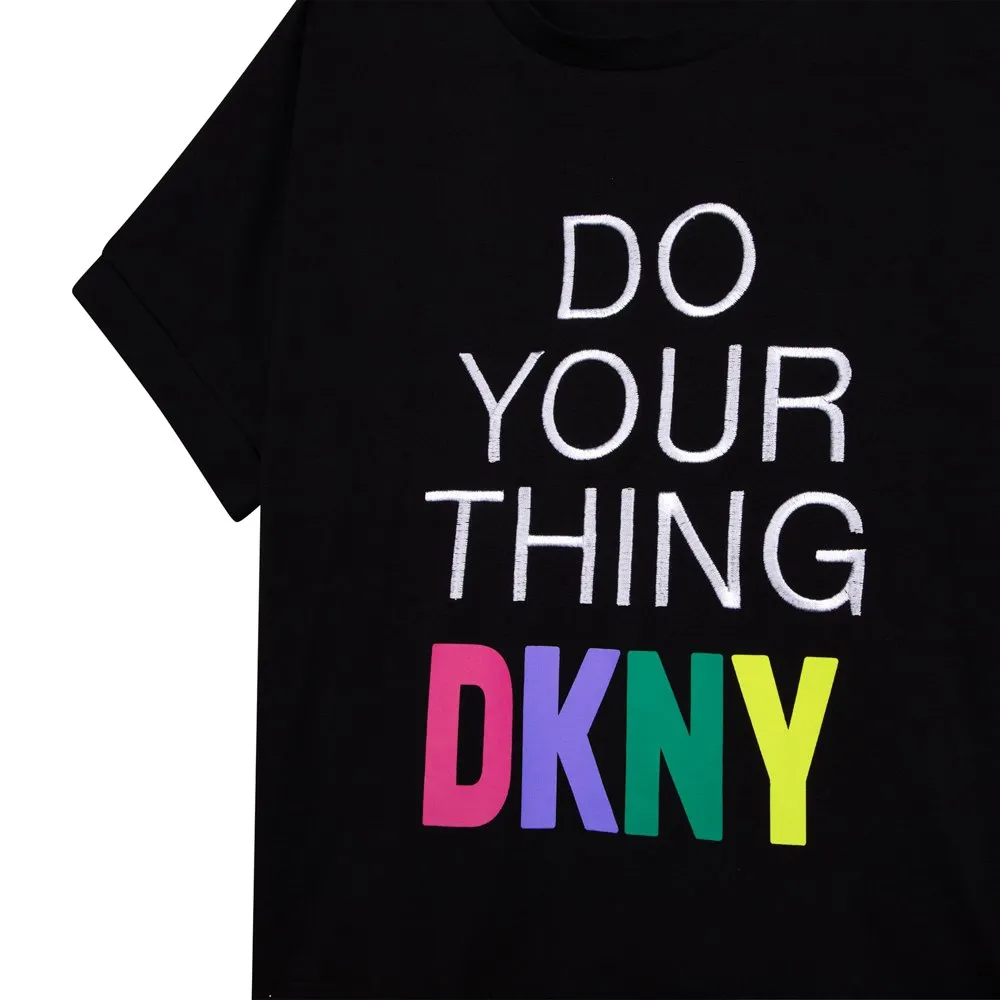 Dkny D35s31 Kortarmet T-skjorte, Black, 6Y Dkny D35s31 Kortarmet T-skjorte, Black, 6Y
