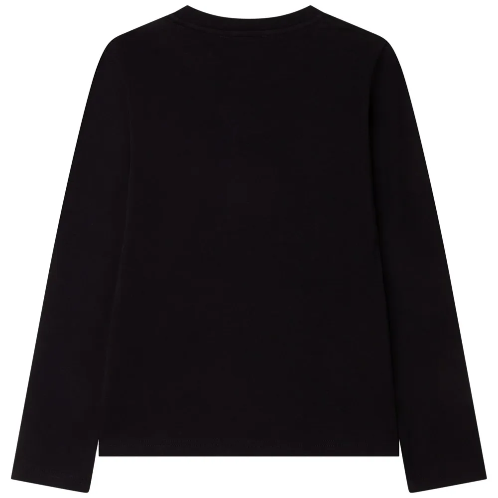 Dkny D35s32 Langarmet T-skjorte, Black, 10Y