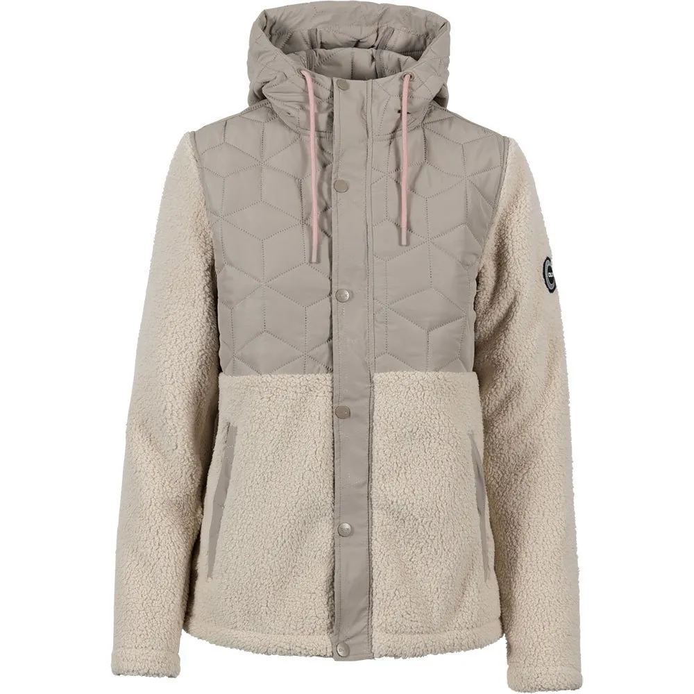 Dlx Nicola Fleecejakke Med Full Glidelås, Soft stone