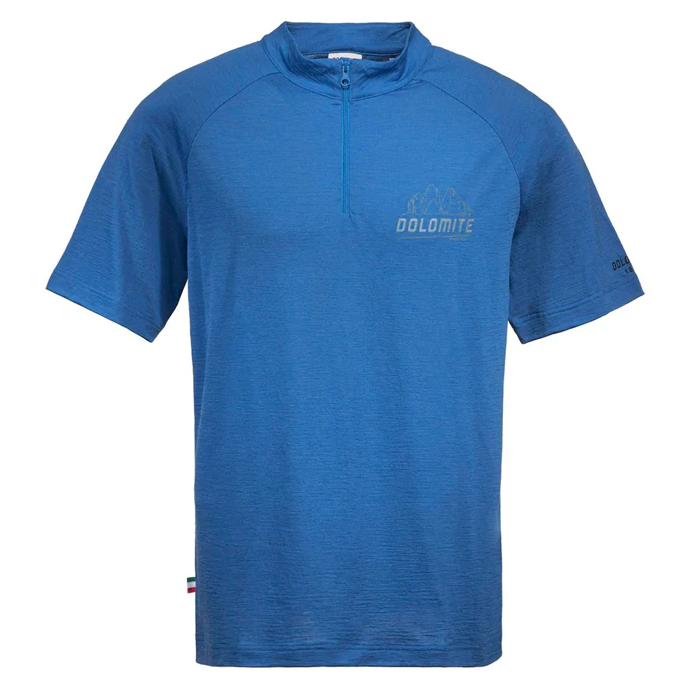 Dolomite Cristallo Zip Merino Ss Kortarmet T-skjorte