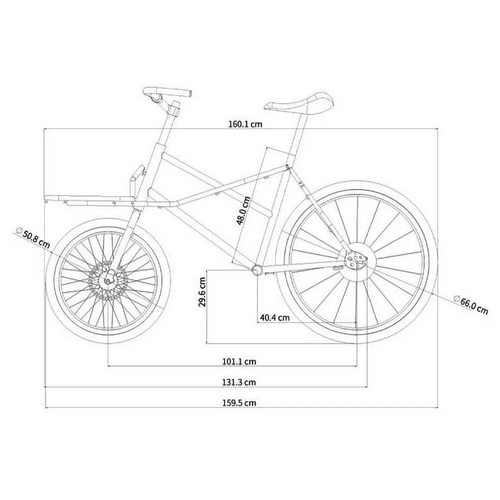 Dom Cargo Sykkel, Red, One Size, Bysykkel