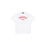 White / red print