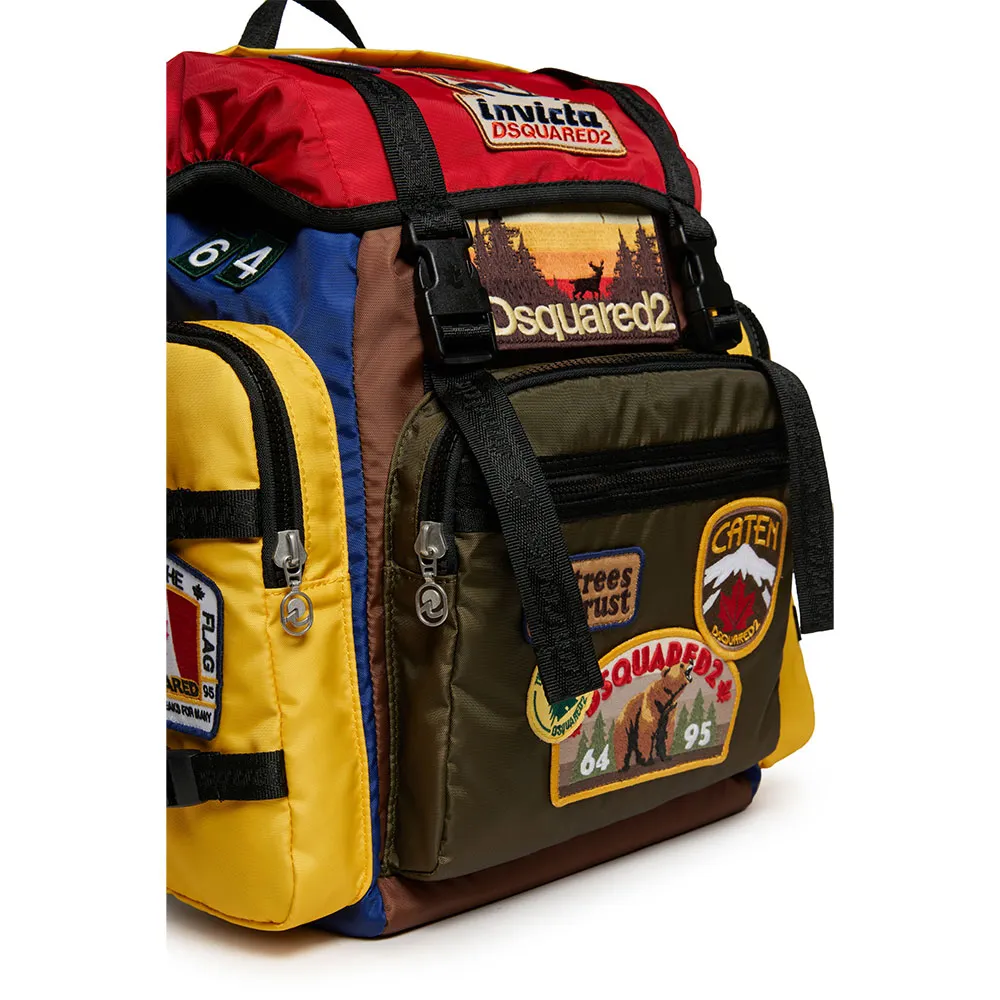 Dsquared2 Dq2944 Ryggsekk, Red / tobacco / yellow