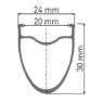 DT Swiss A 510 700c 30 Db Vi Disc Tubeless Landeveissykkel Felg