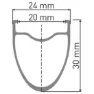 DT Swiss Ar 1600 Spline 30 650b Cl Disc Tubeless Forhjul For Landeveissykkel, Black, 12 x 100mm