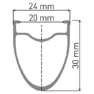 DT Swiss Ar 1600 Spline 30 700 Wts Cl Disc Tubeless Landeveissykkelens Bakhjul