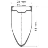 DT Swiss Arc 1100 Dicut 55 Cl Disc Tubeless + Continental Aero 111 29-622 Forhjul For Landeveissykkel, Black, 12 x 100mm