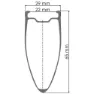DT Swiss Arc 1100 Dicut 65 Cl Disc Tubeless + Continental Aero 111 29-622 Forhjul For Landeveissykkel, Black, 12 x 100mm