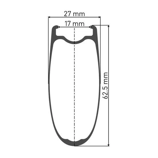 DT Swiss Arc 1400 Dicut 62 Tubeless Forhjul For Landeveissykkel, Black, 5 x 100mm