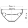 DT Swiss D 1900 Classic No Brake 26´´ Terrengsykkel Forhjul, Black, 20 x 110mm