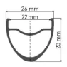 DT Swiss E 1800 Spline 23 DB Bakhjul