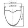 DT Swiss E 1800 Spline Disc Cl Tubeless Presta 26-35mm Forhjul For Landeveissykkel, Black, 12 x 100mm