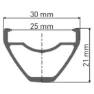 DT Swiss E 512 27.5´´ 25 Db Vi Disc Tubeless Mtb Felg