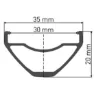 DT Swiss H 1900 Spline 30 29´´ Cl Disc Tubeless Terrengsykkel Forhjul, Black, 15 x 110mm