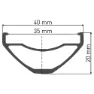 DT Swiss H 1900 Spline 35 27.5´´ Cl Disc Tubeless Bakhjul, Black, 12 x 148mm, Shimano Micro Spline