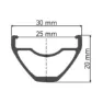 DT Swiss H 522 25 Mm 622-25 Felg, Black, 29" 28H