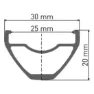 DT Swiss H 522 27.5´´ 25 Db Vi Disc Tubeless Mtb Felg